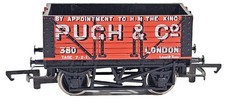 Hornby R010 Pugh Co London 7 Plank Wagon OO Gauge Red Vintage Model Rail Boxed