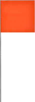 Swanson  2-Inch by 3-Inch Marking Flags with 30-Inch Wire Staffs, Orange 100 Pac