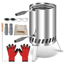 Poolheizung Poolofen Holzbeheizte Schwimmbadheizung mit Feuermatte Anschluss