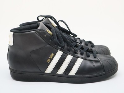 ADIDAS Pro Model Black/White Leather Mid Top Shell Toe B39368 Men's Size 10.5