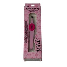 Ioni Pink Tweezers Slant Tip Eyebrow Hair Removal Precision Tool NWT