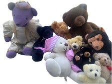 Lot of 10 Plush Teddy Bears - Lord Taylor, Russ, North American Bear, Fancy Zoo