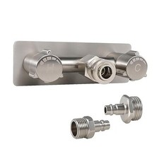 All Metal RV Exterior Quick Connect Faucet,4"RV Shower Faucet Brushed Nickel