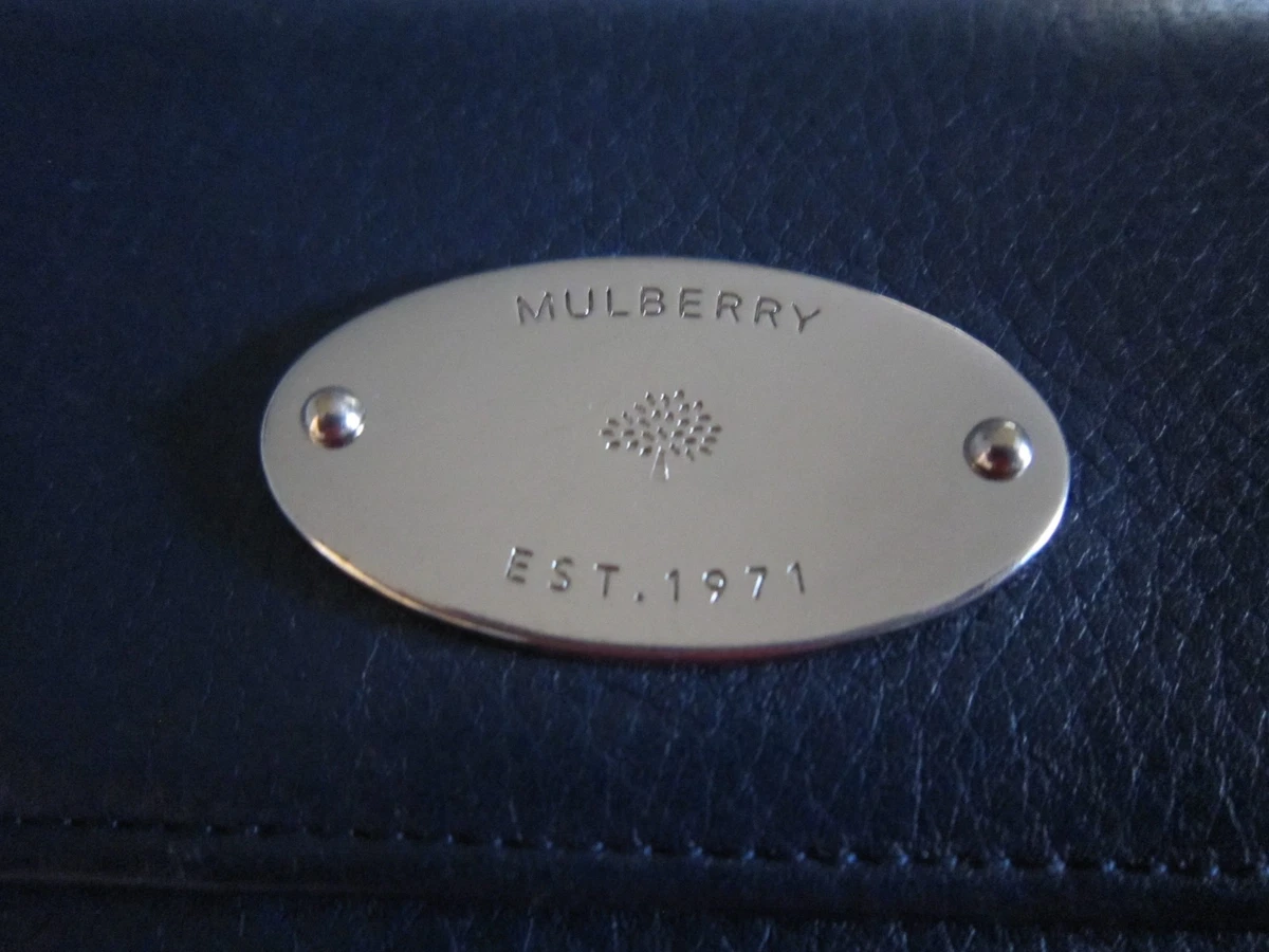 Mulberry Navy Blue Leather Long Wallet | eBay