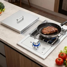 17K BTU  Single Grill Side Burner for Outdoor Kitchens|Built-In&Fuel Convertible