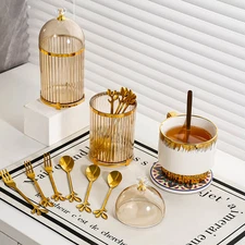 Coffee Spoon Dessert Fork Holder Tableware Holder Utensil Holder for Kitchen