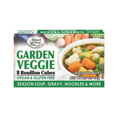 Edward & Sons Garden Veggie Bouillon Cubes - Organic 2.9 Ounce (Pack of 12) 