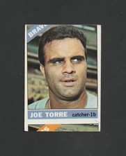 1966 Topps Joe Torre #130 ~~ Braves Cardinals HOF ~~ Crazy Miscut Error