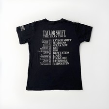 Taylor Swift T Shirt The Eras Tour Black Size Youth Medium