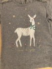 Carter's Girls Gray 3T Long Sleeve T Shirt Deer Love & Joy Holiday & Christmas — photo 3