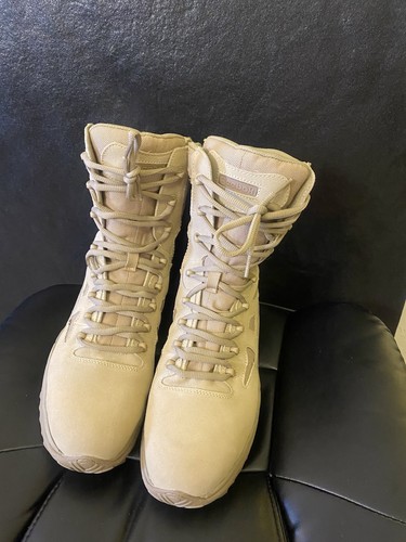 Reebok Mens Desert Tan Suede Tactical Boots Rapid Response RB Side Zip Size 9.5W - Picture 5 of 9
