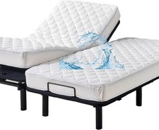 Waterproof Quilted Split King Mattress Protector Pad for Adjustable Bed