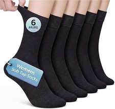 Womens Diabetic Socks Soft Top To Support Circulation Breathable Socks 6 Pack