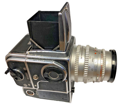 Hasselblad 500 EL/M with Zeiss 120 mm S-Planar lens, Magazine