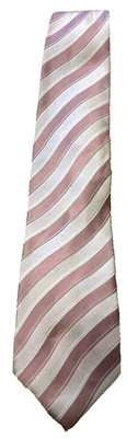 Steve Harvey Collection 100% Silk Men's Necktie Pink & Silver Beautiful 57'' long