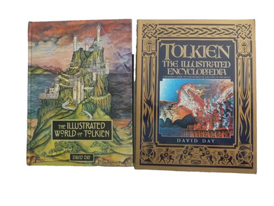 TWO (2) J.R.R. TOLKIEN books by David Day: Illustrated world & Encyclopaedia