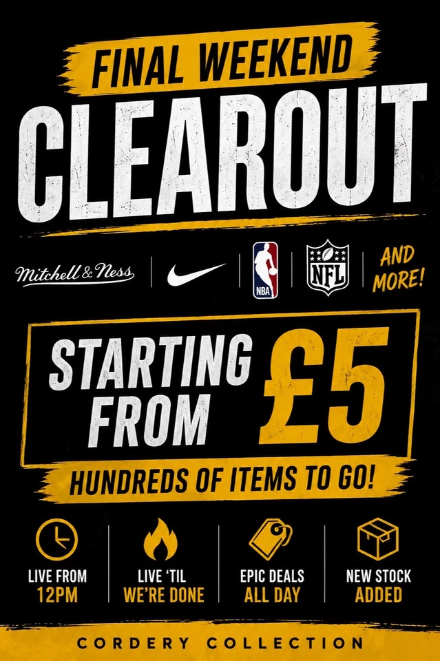 🚨 ANNIVERSARY DEALS! 🔥 HUGE USA SPORTSWEAR CLEAROUT • FROM £5