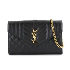 SAINT LAURENT Cassandre Envelope Chain Wallet Leather 620280 90309259