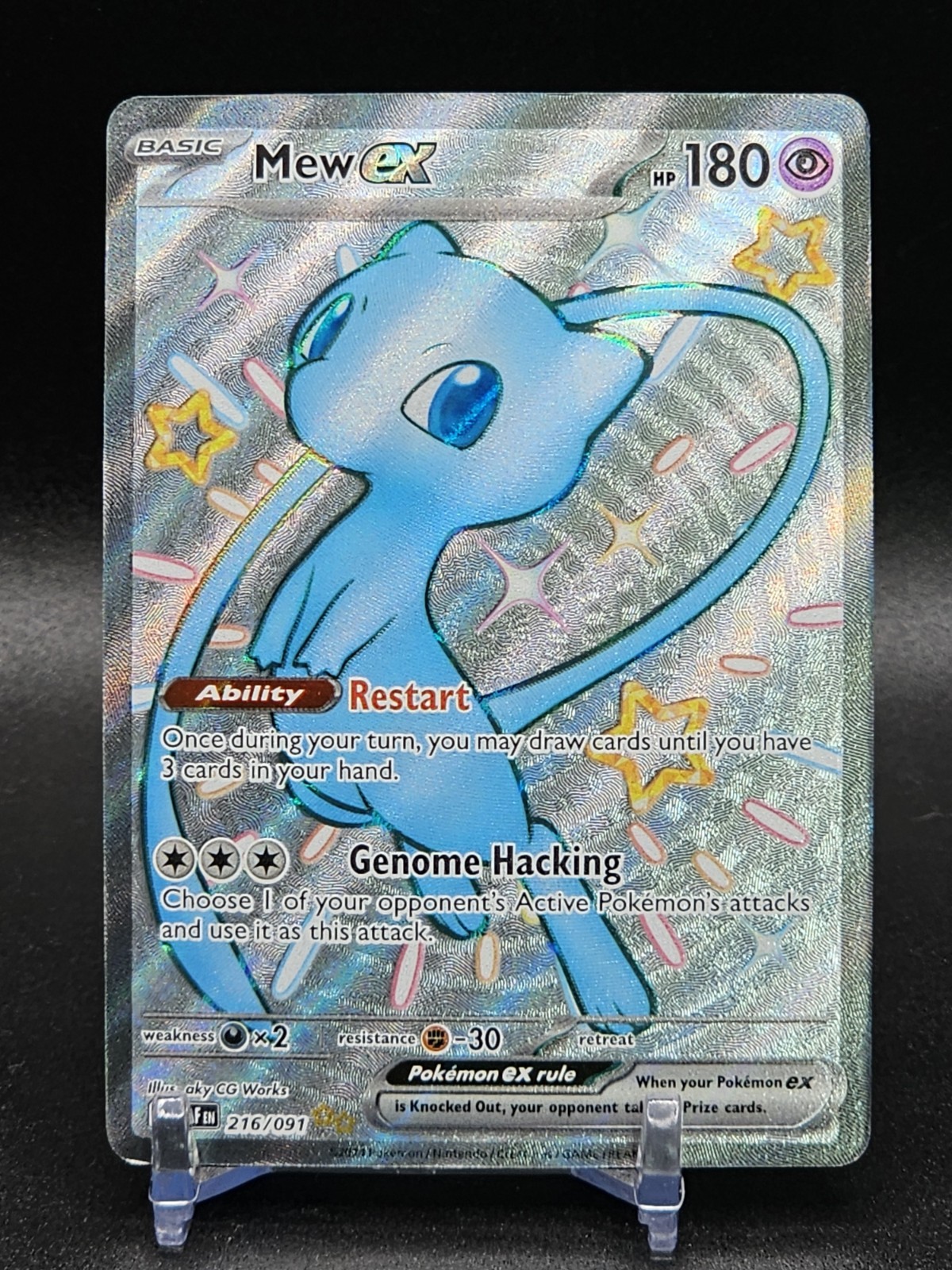 The Pokémon Company Mew ex 216/091 SV Paldean Fates Shiny UR Holo Eng HP180