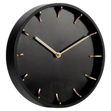 11.5'' Quartz Battery Modern Woodgrain Indoor Wall Clock Easy Installation Home