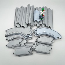 Lot of 32 Thomas Friends Assorted Learning Curve Replacement Track Gray/Blue