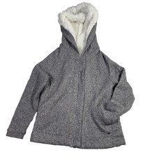 O  Neill Grey Blue Jacket Kids Size Medium Fleece Zip Up Hoodie Gray Sweater