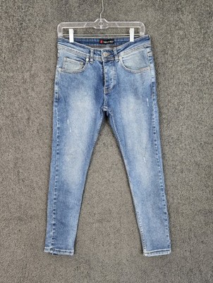 DSQUARED2 Jeans Men's 30x28 Blue Skinny Fit Tapered Leg Designer Denim 