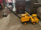Vintage Early 1970s (1973) Orange Mighty Tonka Crane ~ Great Original Condition