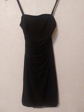 Brand New black mesh ruched mini dress Size 6 Extra Small little black dress