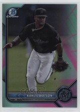 2022 Bowman Chrome Prospects Aqua & Pink Vapor Refractor /125 Kahlil Watson v9t