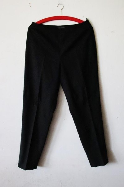 Women Piazza Sempione Trousers Black Silk 40