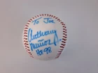 Anthony Munoz Bengals #78 Todd Benzinger Reds #25 Autographed Baseball HOF