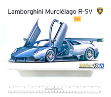 Aoshima 124 The Super Car 2010 Lamborghini Murcielago R-sv Plastic Model Kit