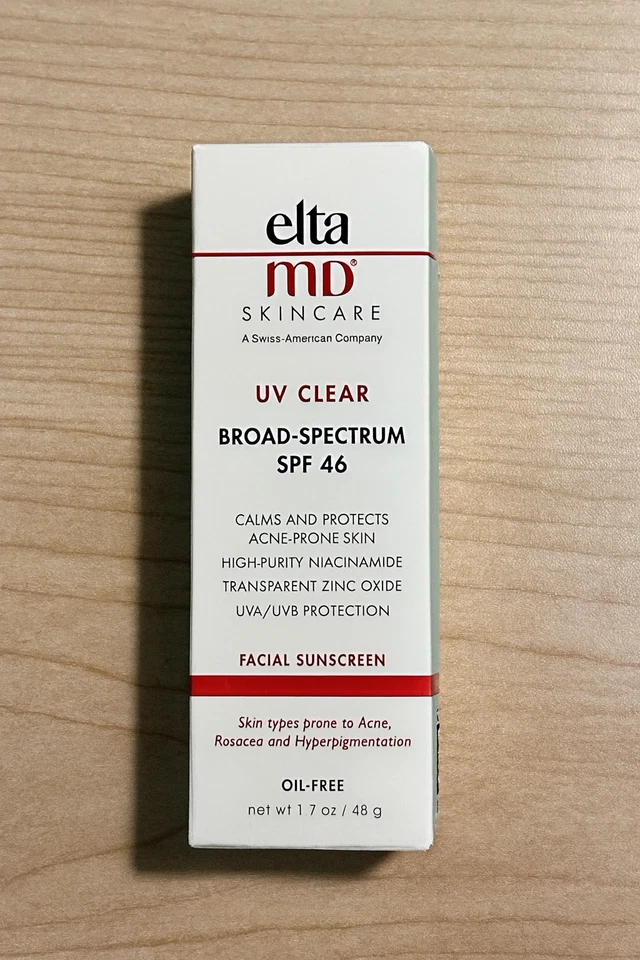 EltaMD UV Clear Broad-Spectrum SPF 46 Facial Sunscreen (48g / 1.7oz) Exp 8/2026
