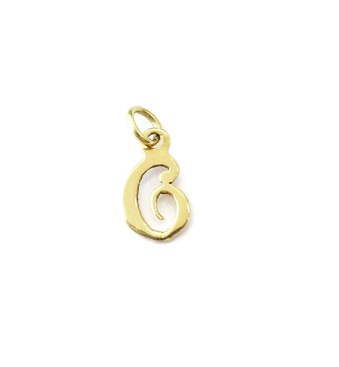 14K Yellow Gold Letter Initial C Necklace Charm Pendant 0.4g eBay