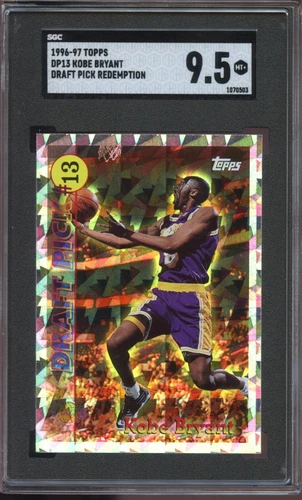 1996 Topps Kobe Bryant #DP13 (Draft Pick Redemption) - HOF Rookie- SGC 9.5 MINT+