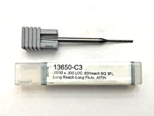 Harvey Tool 13650-C3 .050" diam. x .300" LOC - square carbide endmill-AITiN-NOS