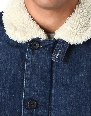 カーハート×A.P.C. デニムボアジャケット　ブリストルジャケット CARHARTT WIP X A.P.C. BRISTOL JACKET I015993 Blue Stone Washed XXL