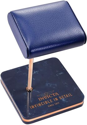 INVICTA 34507 PADDED WATCH STAND WITH ARTIFICIAL STONE BASE- ROSE GOLD AND BLUE