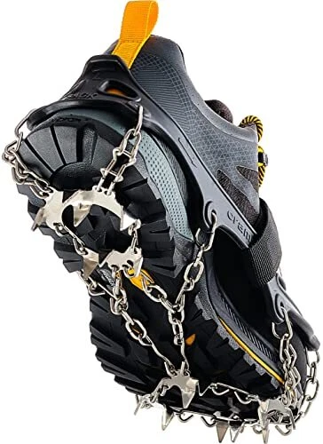 Crampons Ice Cleats for Hiking Boots and Shoes Anti Slip Walk Traction Spikes...