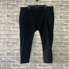 ModCloth Black Neutral Career Cropped Lined Ankle Pants Lightweight Soft Sz 24