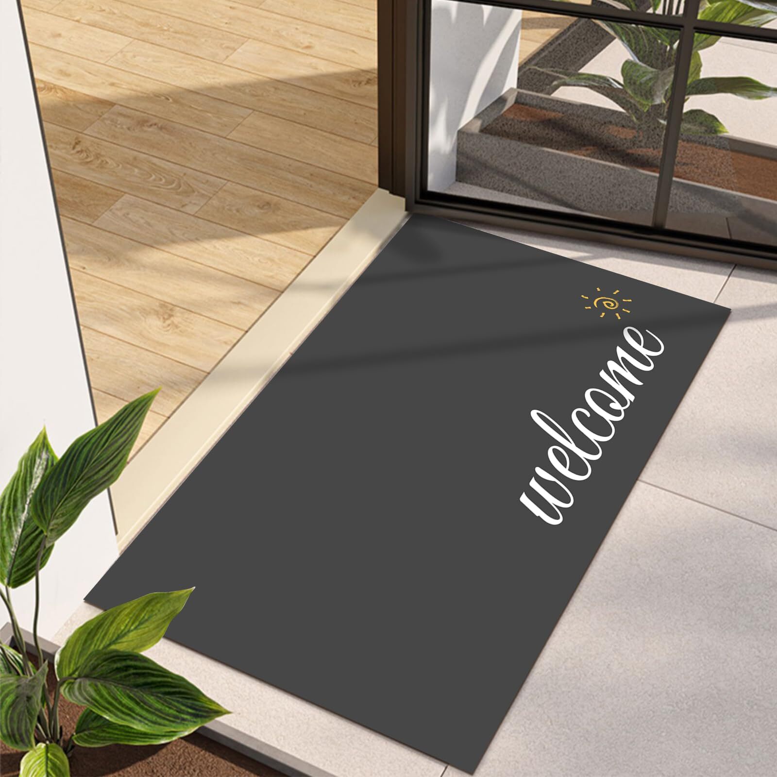 Ultra Thin Door Mat for Entrance 1/10 Front Door Mats Indoor NonSlip