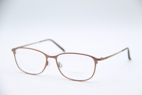 CHARMANT MATTE BROWN ARMY TORT TEMPLES AUTHENTIC DESIGNER EYEGLASSES 52-15