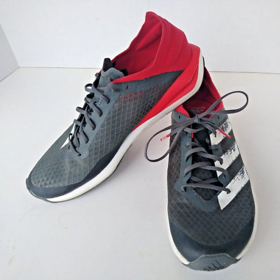 Adidas Rapidafaito Mens Size 6 Running Shoes - Gray & Red Sneakers FV7996