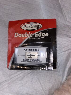 Personna Brand Double Edge Platinum Chrome 10 Razor Blades Sealed V130