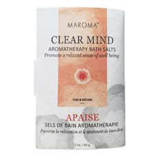 Maroma Clear Mind Aromatherapy Bath Salts, 2 Ounces