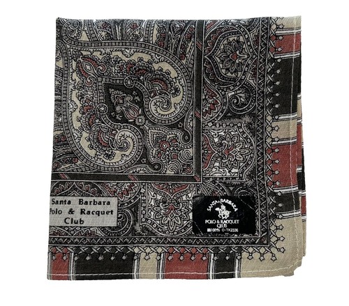 N147 Vintage Bandanas Navajo Red Cotton Scarf Pocket Square 22
