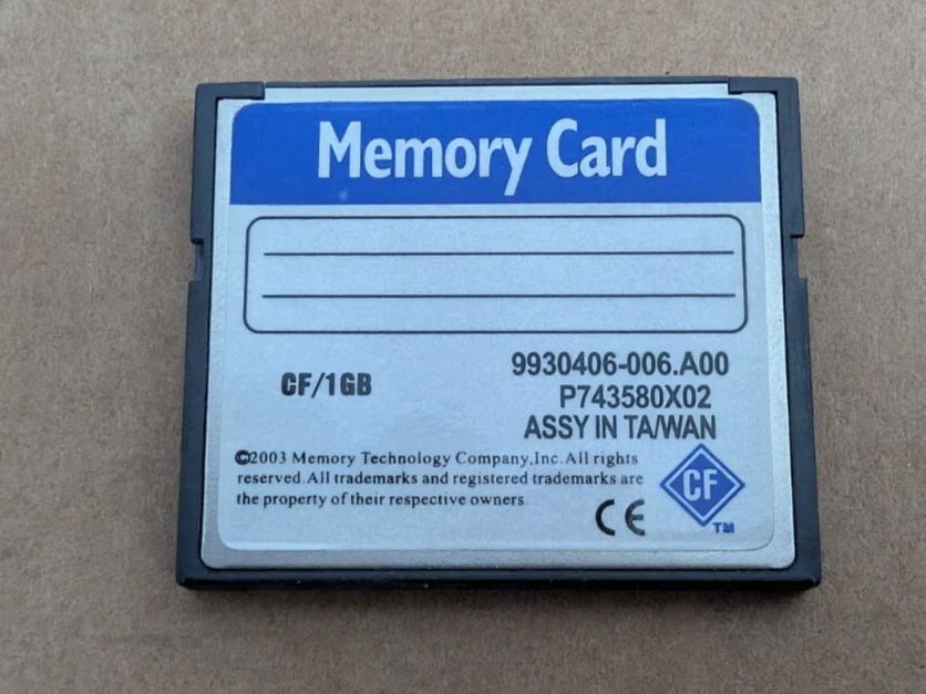 CF Card 1GB Compact Flash Card Type I - Image 2 of 2