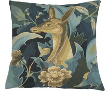 Forest With Deer European Throw Cushion Cover Home Decor Woven Pillow 18x18 in