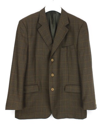 Duca Visconti Blazer Herren (Eu) 56 Einreihig Wolle Kariert Muster